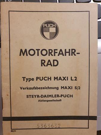 Typenschein Motorfahrrad Puch Maxi L2