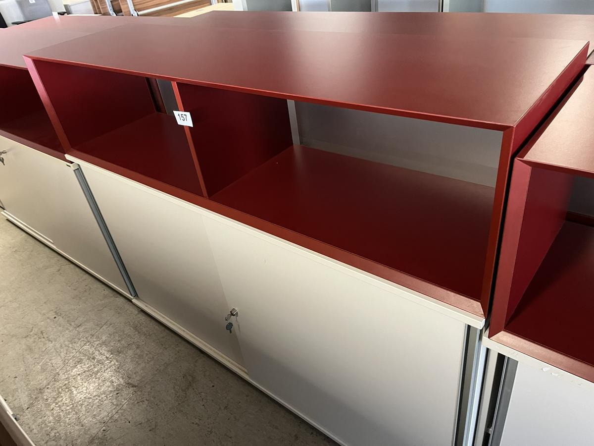 Aktenschrankmodul 2 teilig 160/85 cm plus offenes Regal 160/30 cm