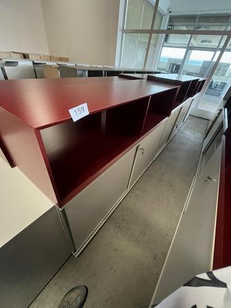 Aktenschrankmodul 2 teilig 160/85 cm plus offenes Regal 160/30 cm