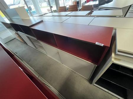 Aktenschrankmodul 2 teilig 160/85 cm plus offenes Regal 160/30 cm