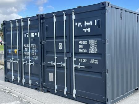 20 Fu ISO See- und Lagercontainer, RAL 7016 anthrazit, Containernummer: UNDU108413-3