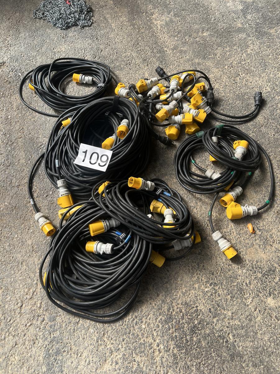 ACL cable SET, CEE110V 16A 4h Stecker gelb