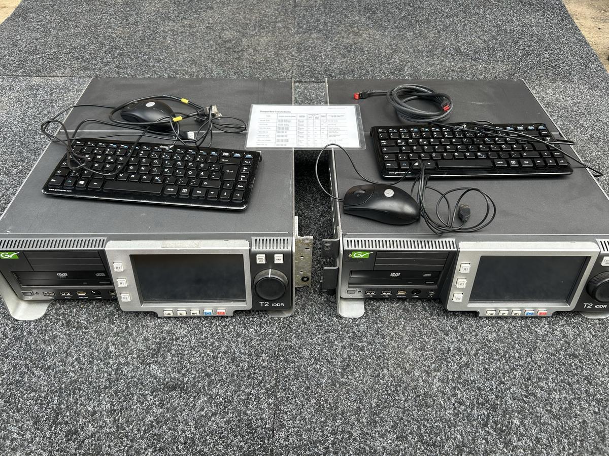 2 x Grass Valley Turbo iDDR Video-Harddisc Recorder
