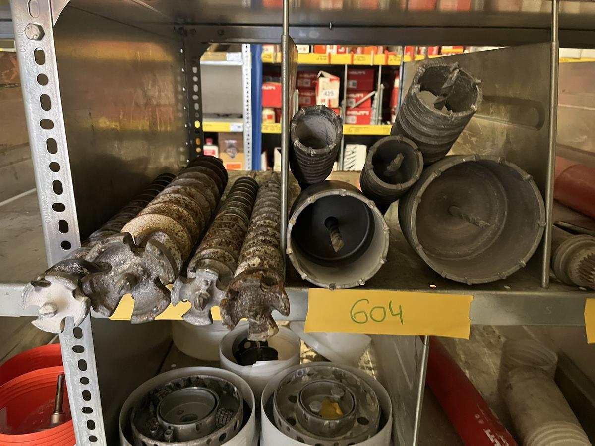 kpl.Regalinhalt an HILTI Kronenbohrern