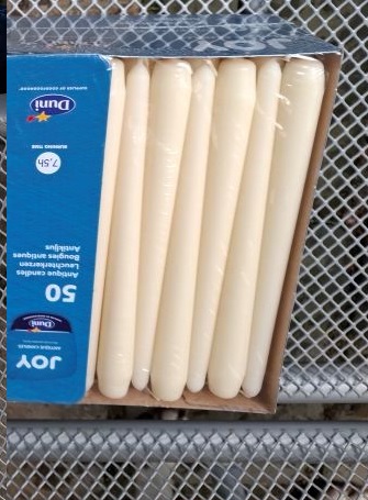 200 Stück Creme Tischkerzen