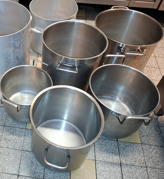 5 Stück Edelstahl Kochtöpfe