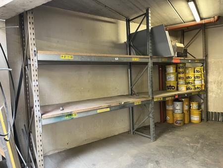 5.4 lfm Schwerlast Palettenregalanlage mit Fachböden 5.4 lfm Schwerlast Palettenregalanlage mit Fachböden