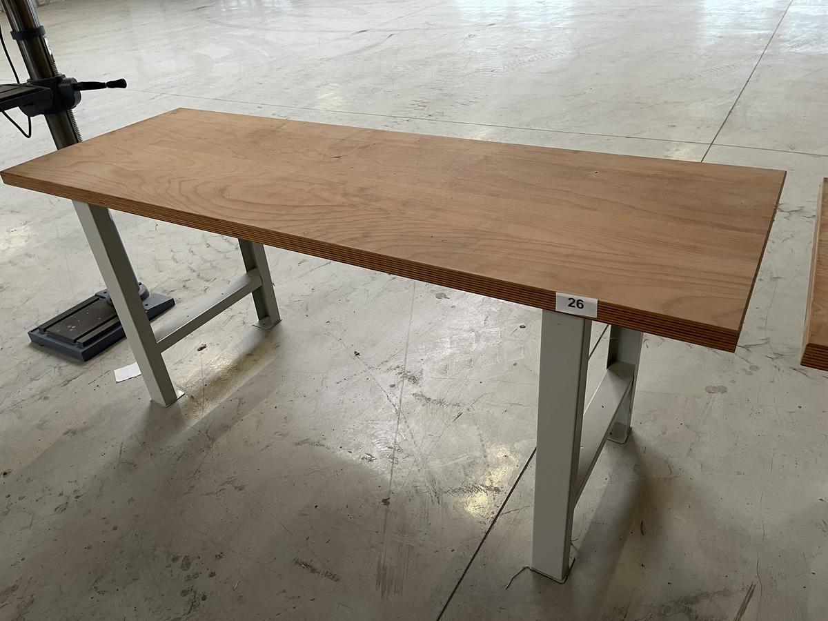 Werkbank mit Massivholzplatte 40 mm 200x70 cm,neuwertig