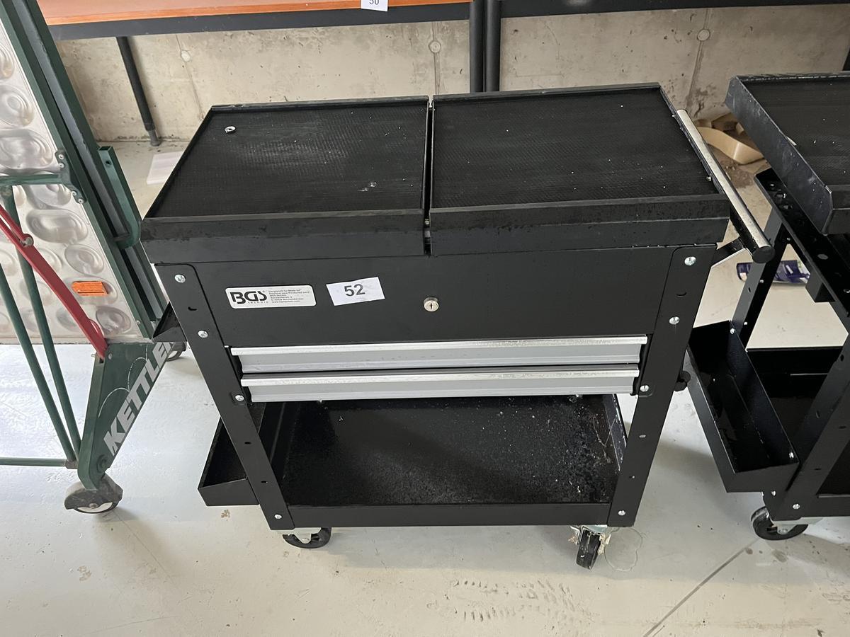 Werkzeugwagen BDS in schwarz rollbar - Oberteil ausziehbar