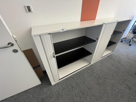 Aktenschrank weiss ca. 120/115 cm Steelcase mit Rollotüre Aktenschrank weiss ca. 120/115 cm Steelcase mit Rollotüre