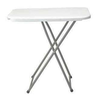 Beistell Tisch, klappbar, weiß, 75x50x(56-73) cm