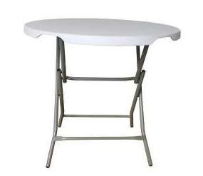 Klapptisch, rund, weiß, DM 80x H 74cm