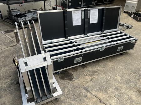 4 x Buffetsteher Stromschienen Set mit Case und Dolly 4 x Buffetsteher Stromschienen Set mit Case und Dolly