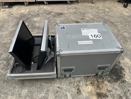 2x DELL HD computer monitor incl. 1x case 2x DELL HD computer monitor incl. 1x case
