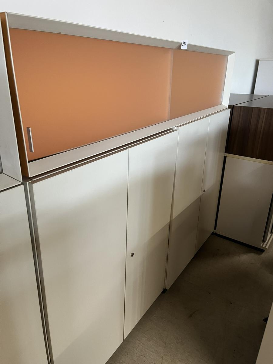 BENE Aktenschrankmodule 2 Stk.90/110 cm jeweils mit Doppeltüre plus Aufsatzelement ca. 180/154 cm