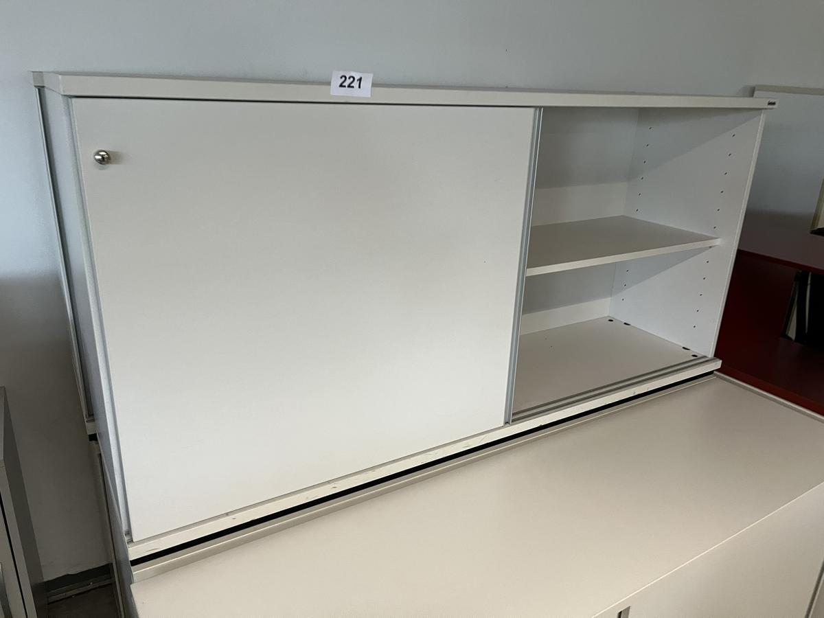 Aktenschrank 160/78 cm mit Schiebetüre 2 Ordnerhöhen