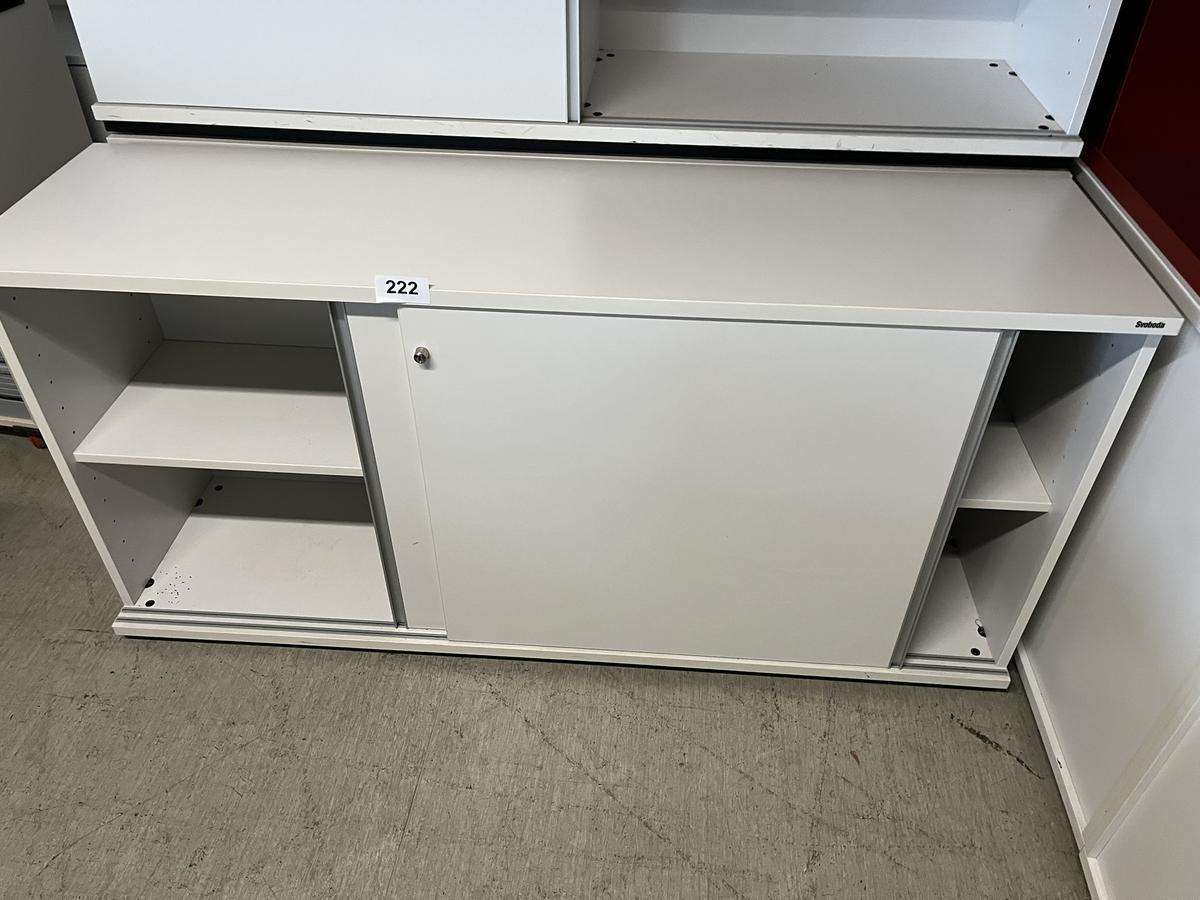 Aktenschrank 160/78 cm mit Schiebetüre 2 Ordnerhöhen