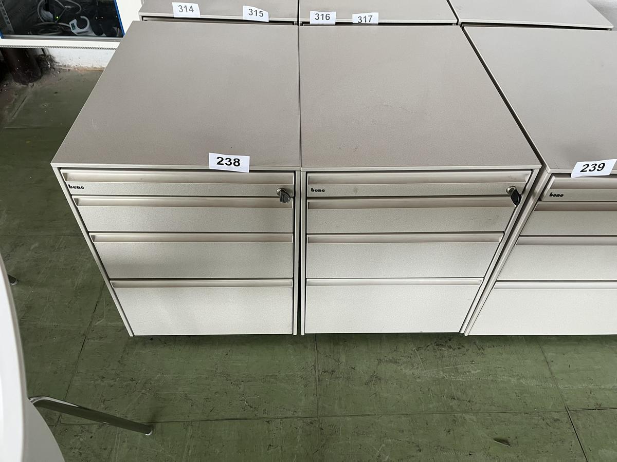 2 Stück Rollcontainer mit Auszugsladen 54/60/60 cm
