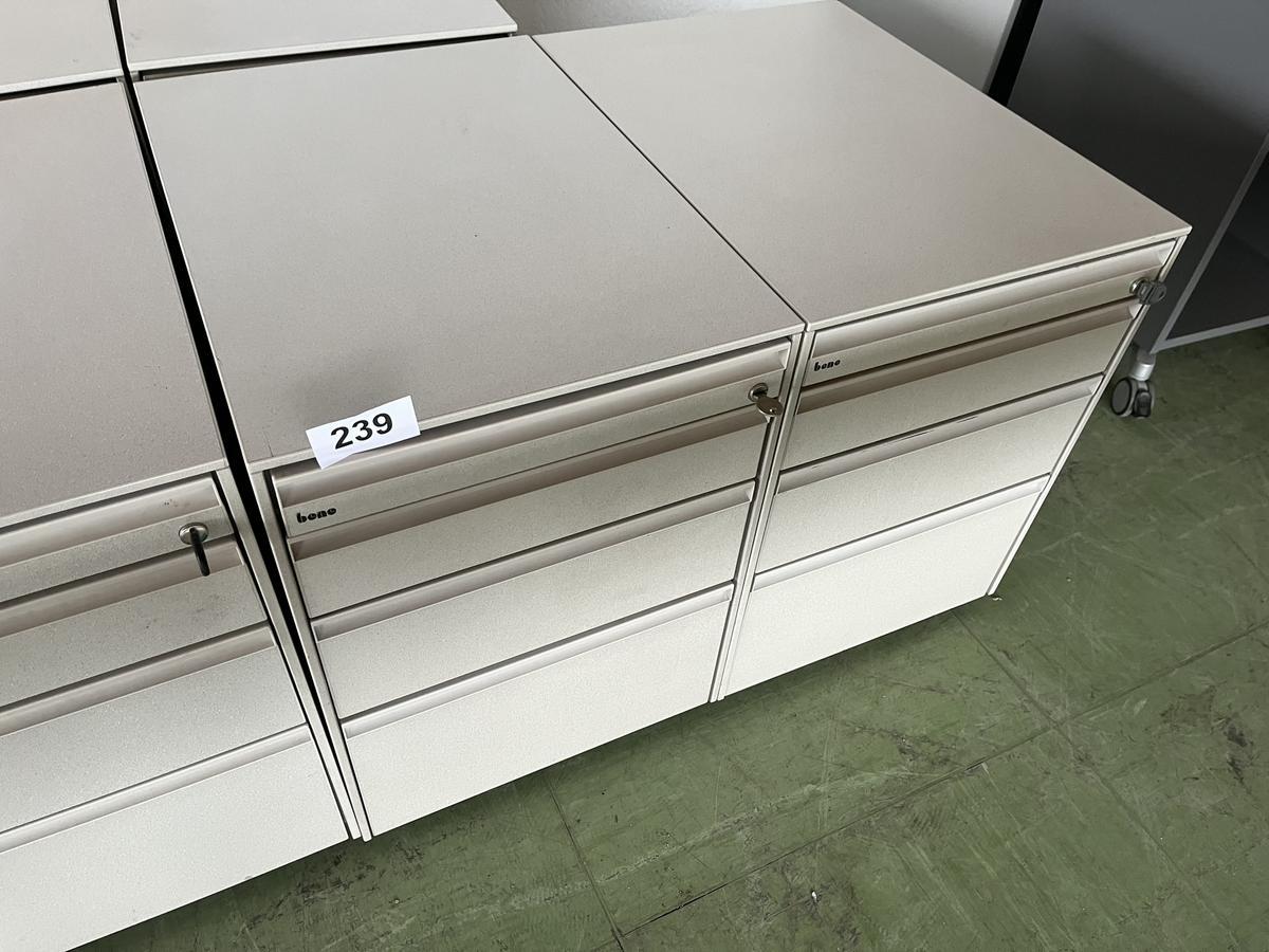 2 Stück Rollcontainer mit Auszugsladen 54/60/60 cm