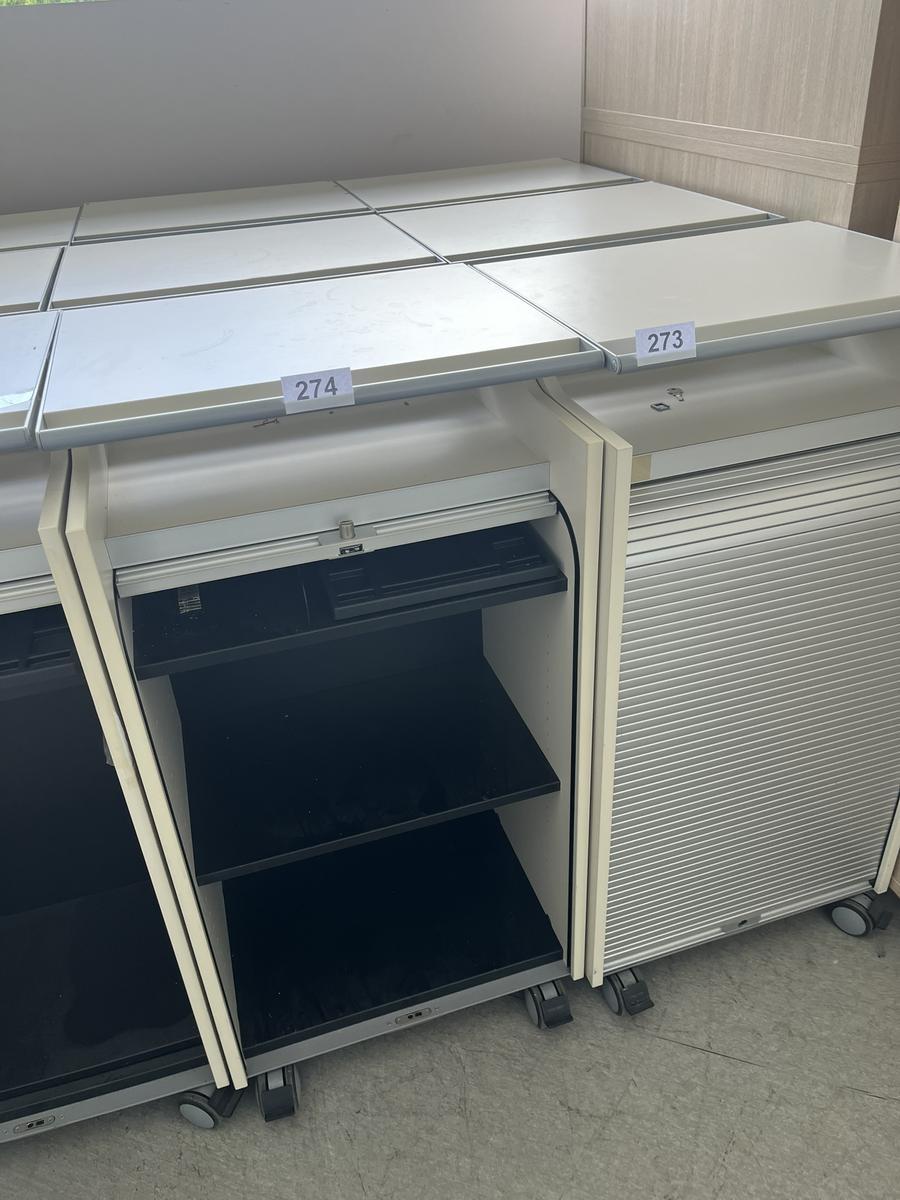 HIGH CADDY mit Bürosauszugslade u.Rollo 57/50/110 cm