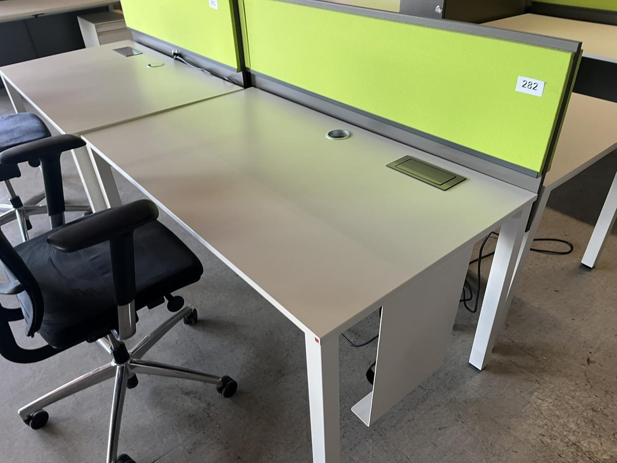 BLAHA Schreibtisch 140/80 cm mit Auszugsladencontainer