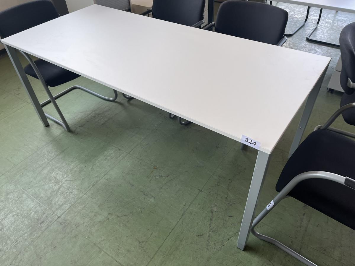 Besprechungstisch 180/80 cm mit 5 Stühlen schwarz