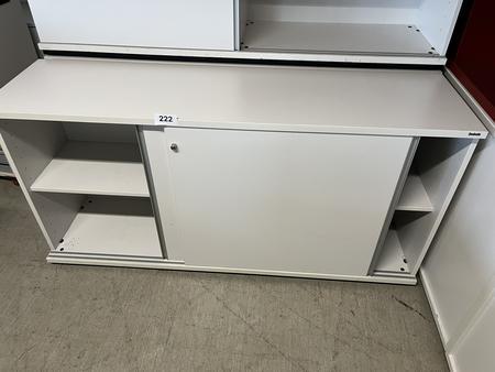 Aktenschrank 160/78 cm mit Schiebetüre 2 Ordnerhöhen Aktenschrank 160/78 cm mit Schiebetüre 2 Ordnerhöhen