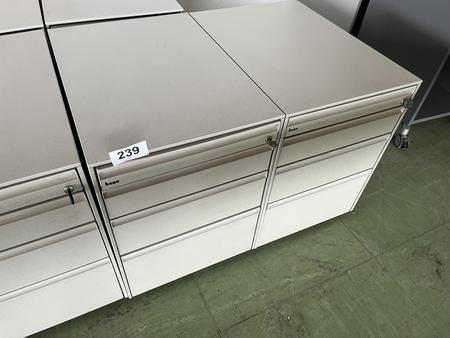 2 Stück Rollcontainer mit Auszugsladen 54/60/60 cm 2 Stück Rollcontainer mit Auszugsladen 54/60/60 cm