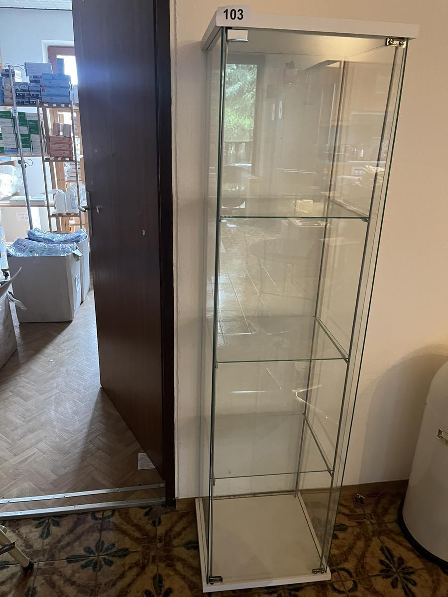 Glasvitrine mit 4 Fachebenen 40 x 35 x 150 cm?d=2025-06-08 22:48:09