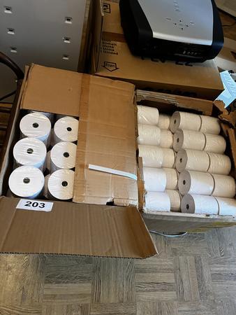 2 Karton mit Tischrechnerrollen 2 Karton mit Tischrechnerrollen