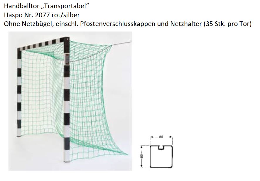 Handballtor 3x2m transportabel (nur Latten-/Pfostenkonstruktion)