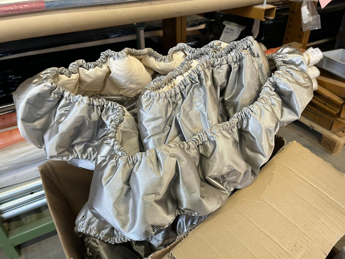 Rahmenabdeckung für Trimilin Ø102cm mit 6 Standfüßen, grau