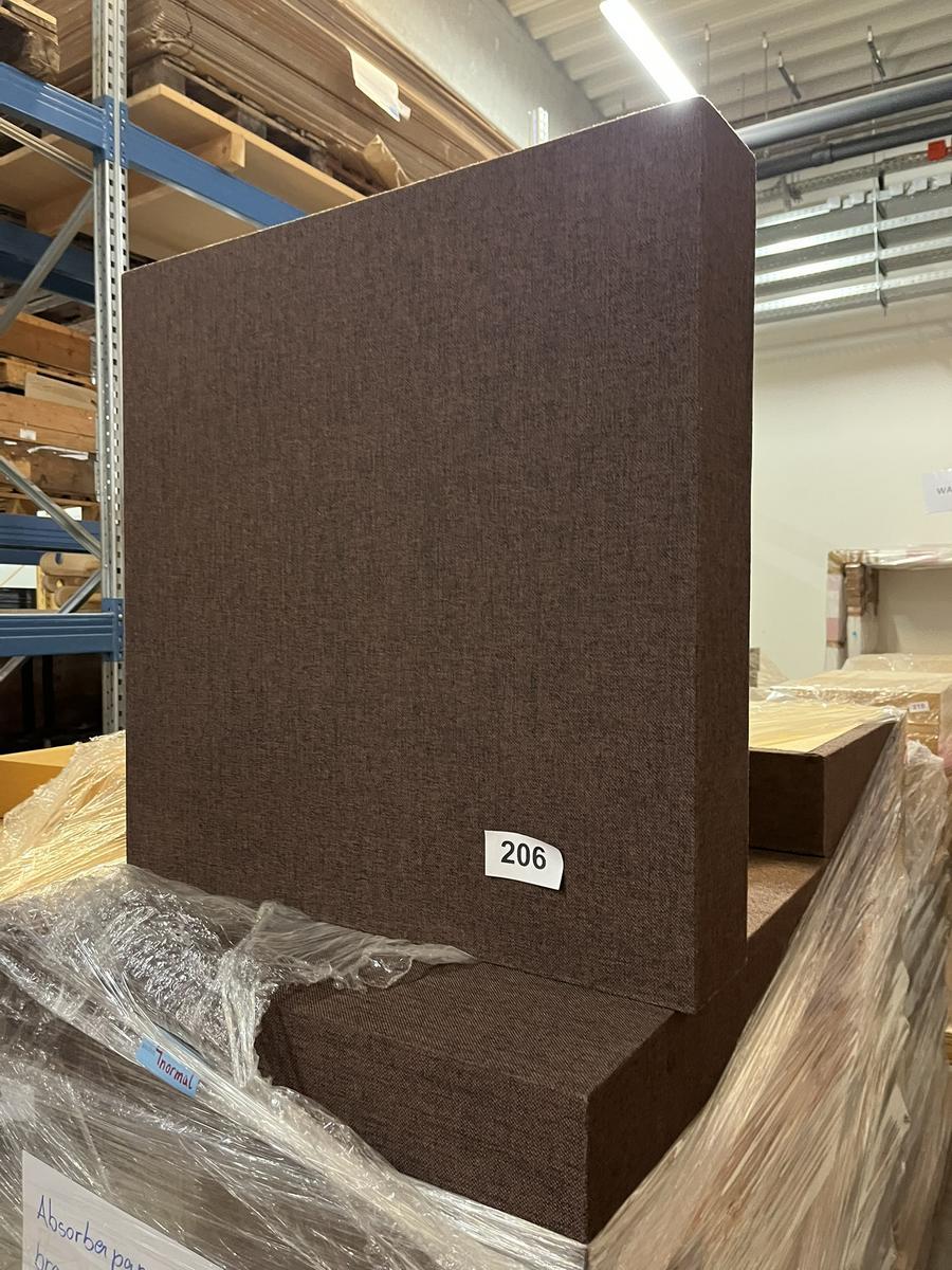 20 Stück Absorberpaneele, braun, 16 x mit Fuss, 4 x ohne Fuss