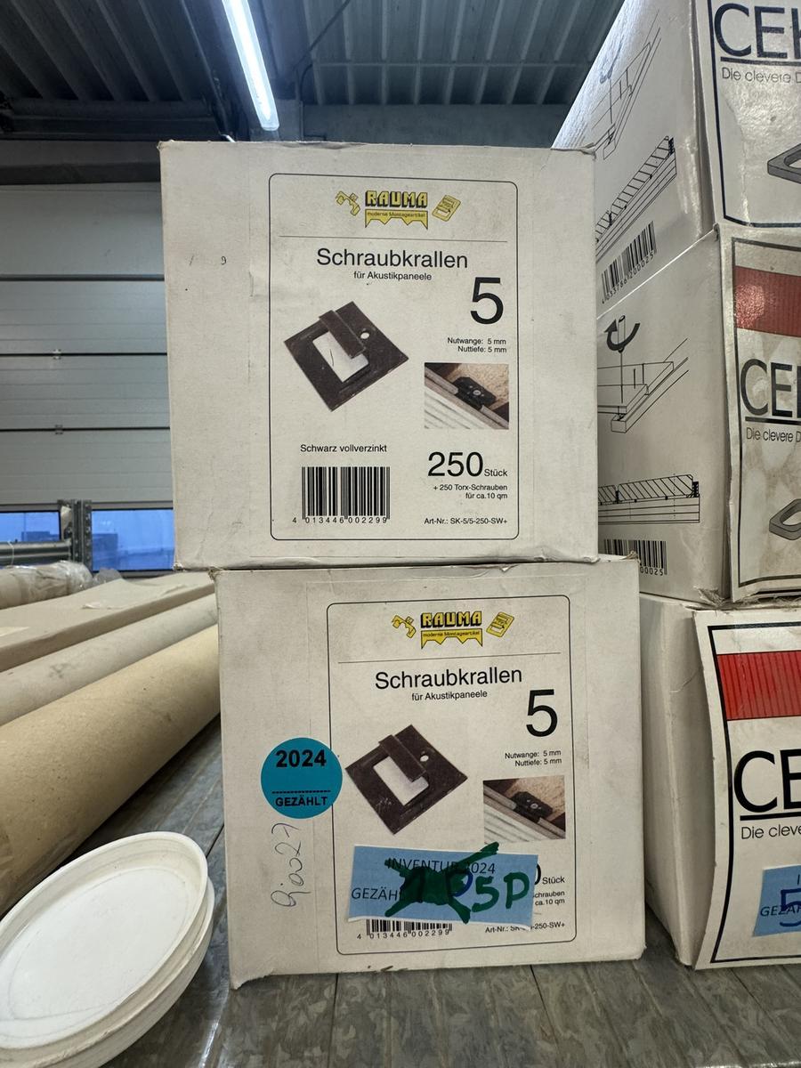 5 Pkg. Schraubkralle Nut/Nut 5mm