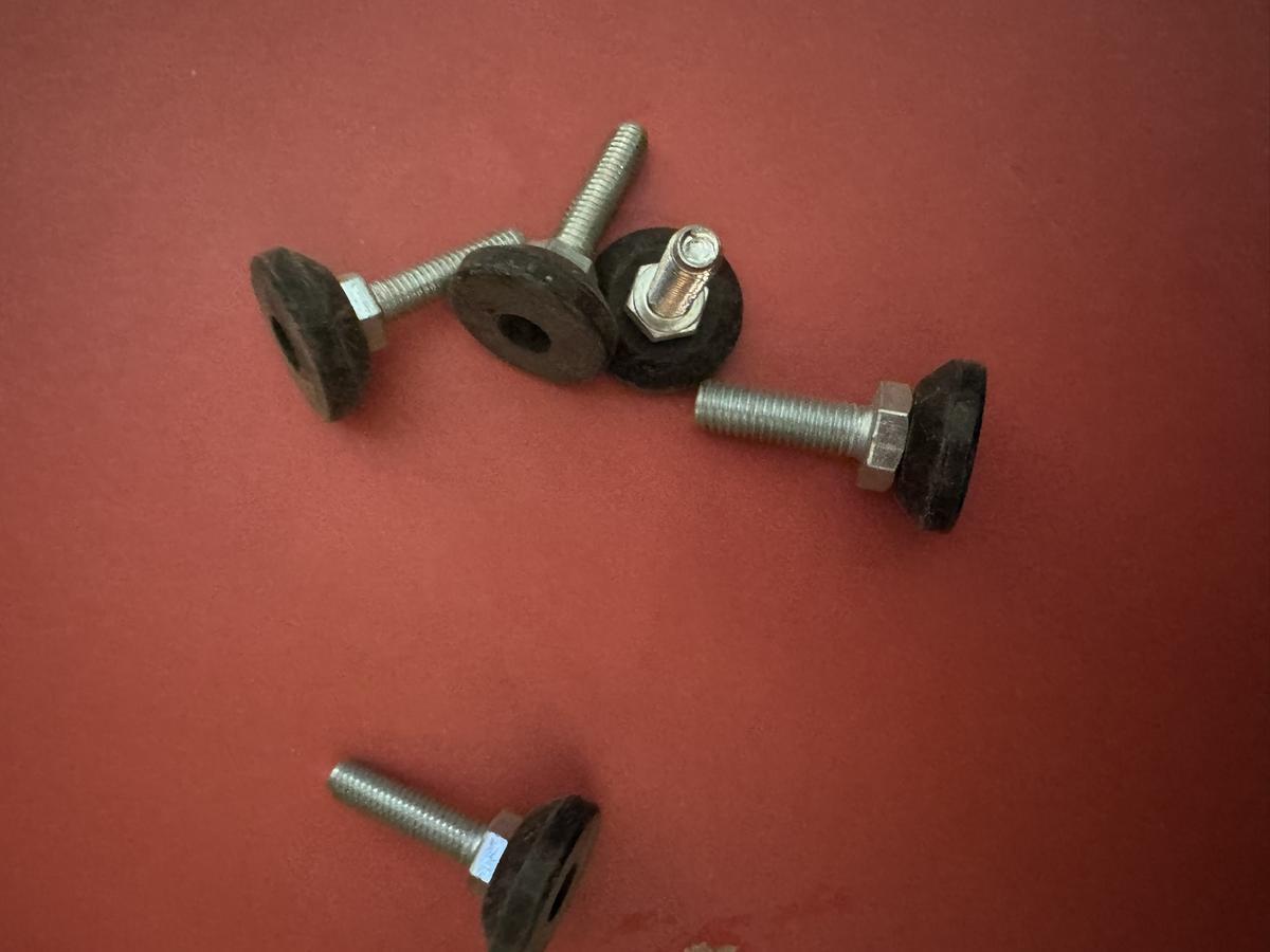 3 x 5 Stk. Justierfuß mit drehbarem Fuß M8x30 schwarz