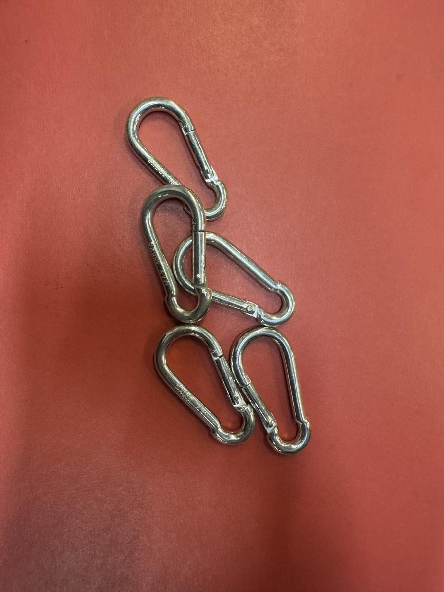 3 x 5 Stk. Feuerwehrkarabiner 50x5 verzinkt