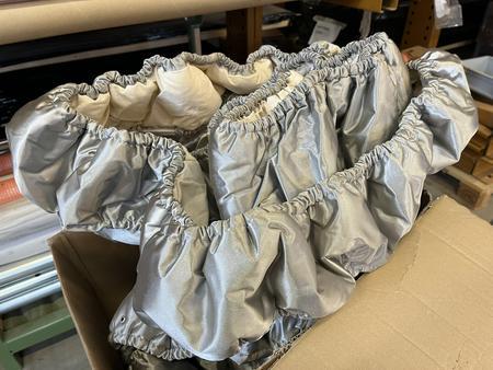 Rahmenabdeckung fr Trimilin 102cm mit 6 Standfen, grau