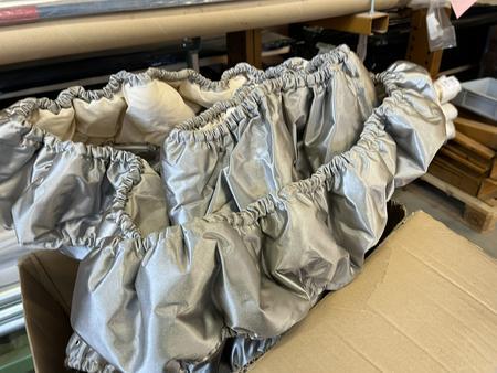 Rahmenabdeckung fr Trimilin 102cm mit 6 Standfen, grau