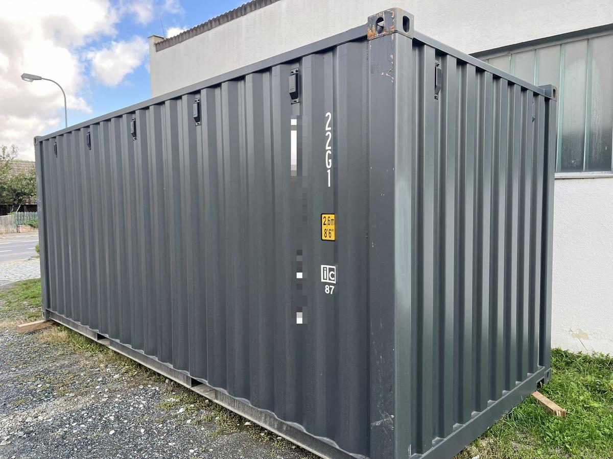 20 Fuß ISO See- und Lagercontainer, RAL7016 Anthrazitgrau, Containernummer: PSXU257117-2