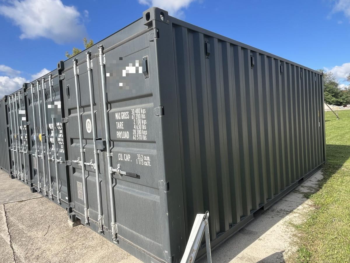 20 Fuß ISO See- und Lagercontainer, RAL7016 Anthrazitgrau, Containernummer: PSXU258369-8