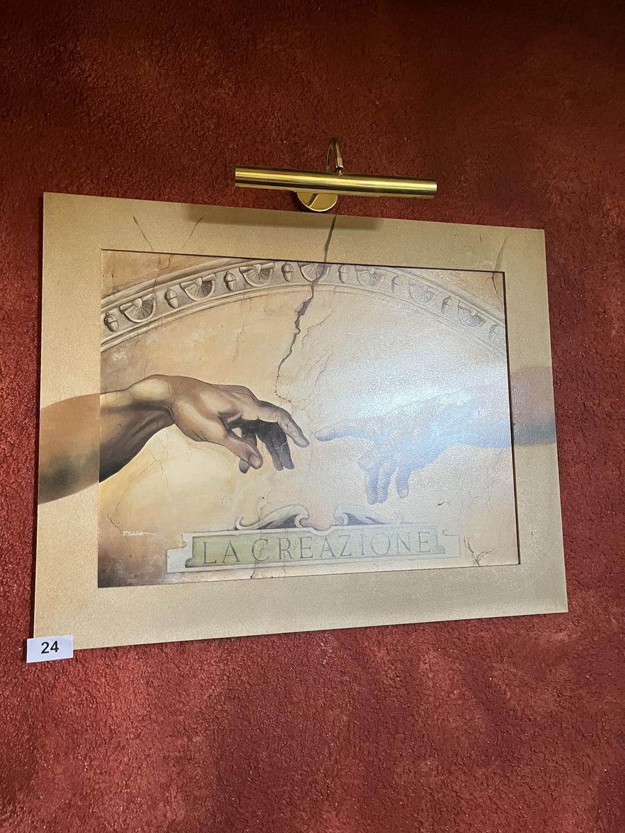 Wandbild ca. 95/80 cm mit Beleuchtung