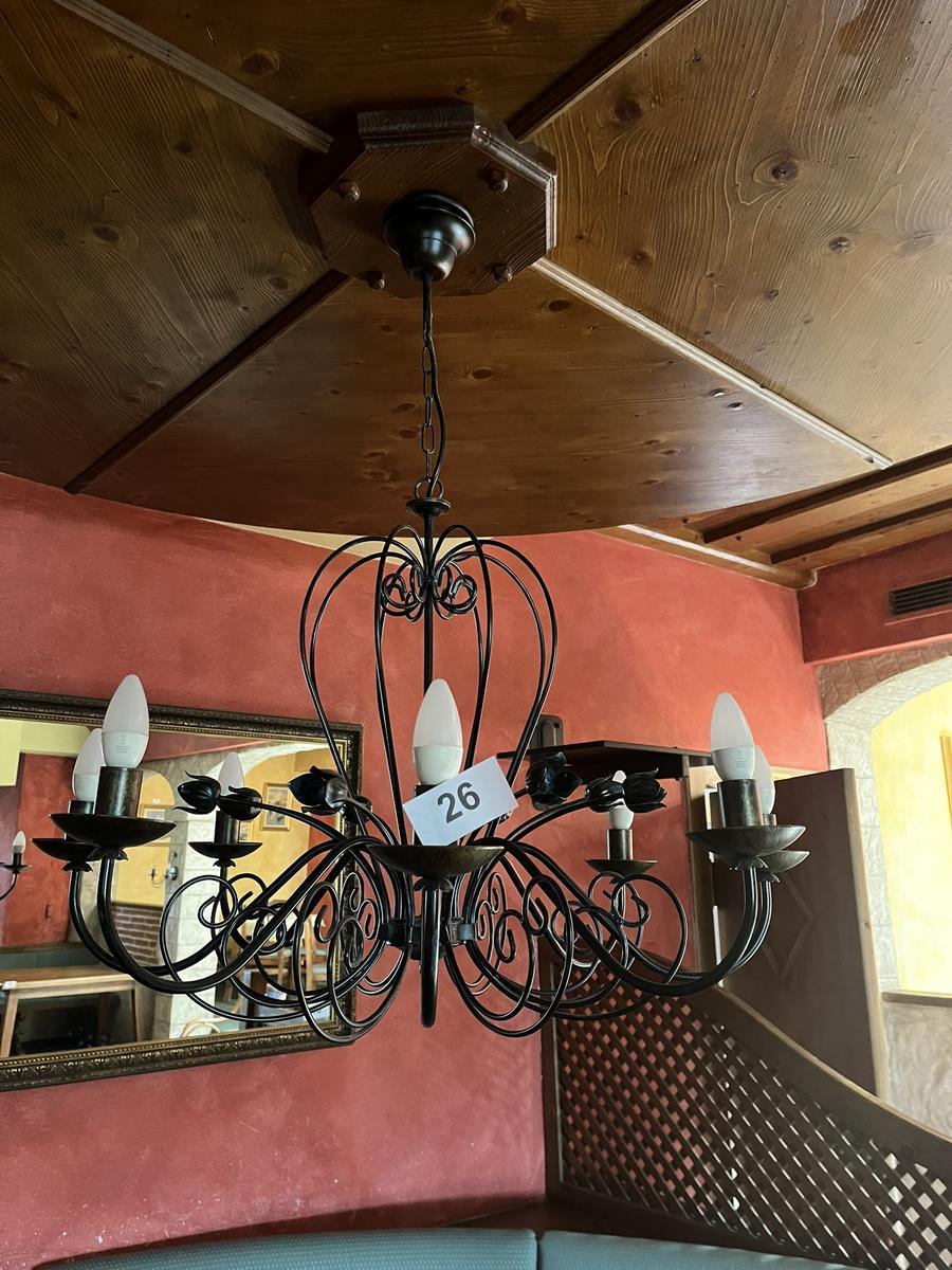 8 flammigerr Hängeluster ca. 80/90 cm