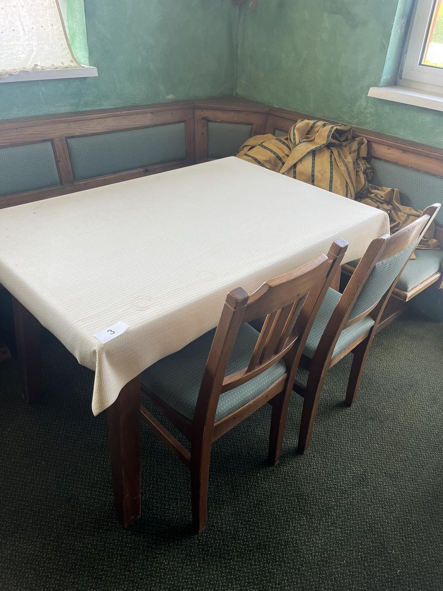 Gastrotisch Massivholz ca.120x80 cm  mit 2 Stück Stühlen