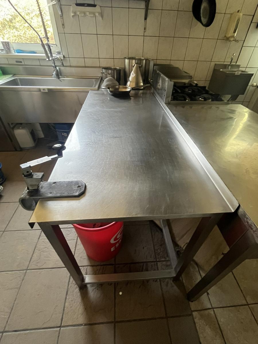 Edelstahl Arbeitstisch ca. 165/70/80 cm