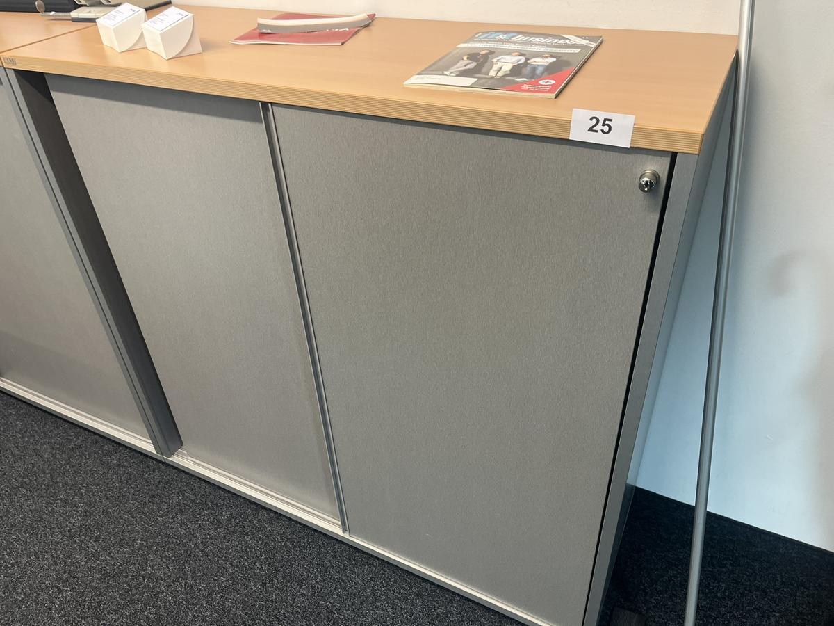 Aktenschrank Hali Buche/Silber 120/45/115 cm