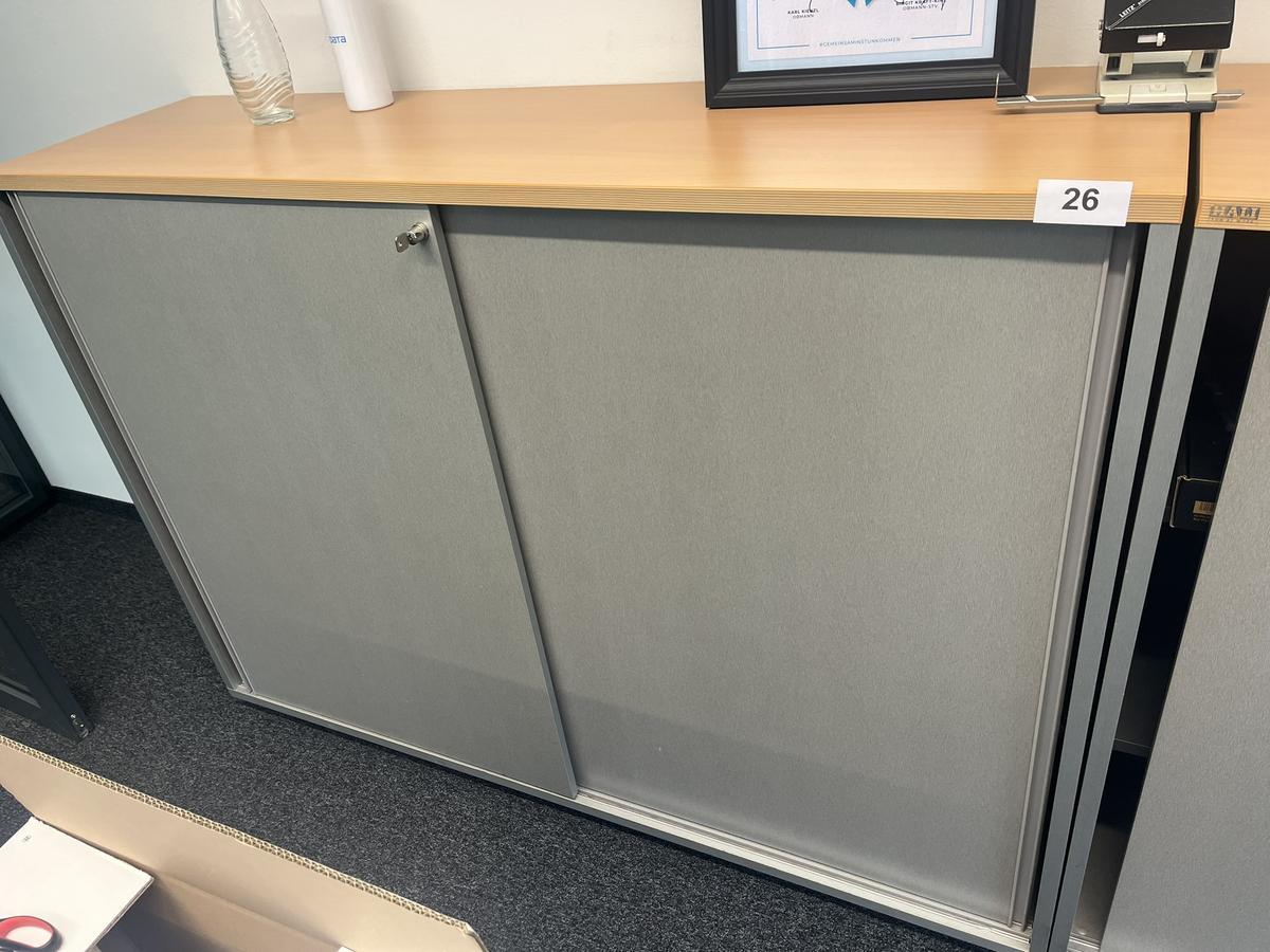 Aktenschrank Hali Buche/Silber 160/45/115 cm