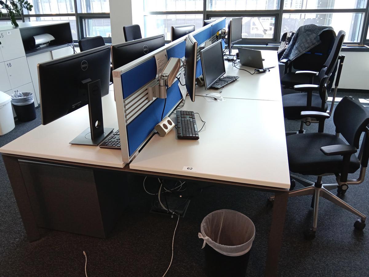 6 teiliger Arbeitsplatz mit Rückwand 320/160 cm