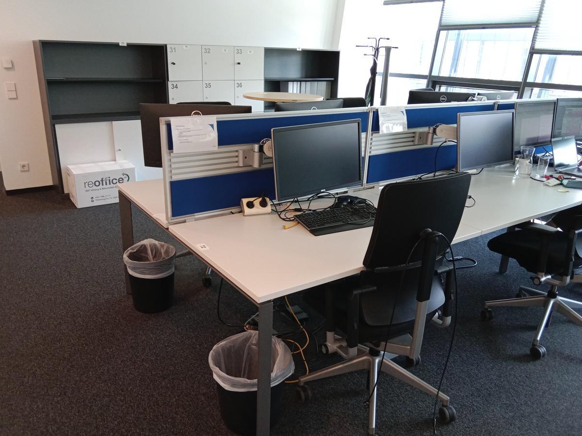 6 teiliger Arbeitsplatz mit Rückwand 320/160 cm