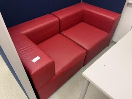 2teilige Sitzbankgruppe rot