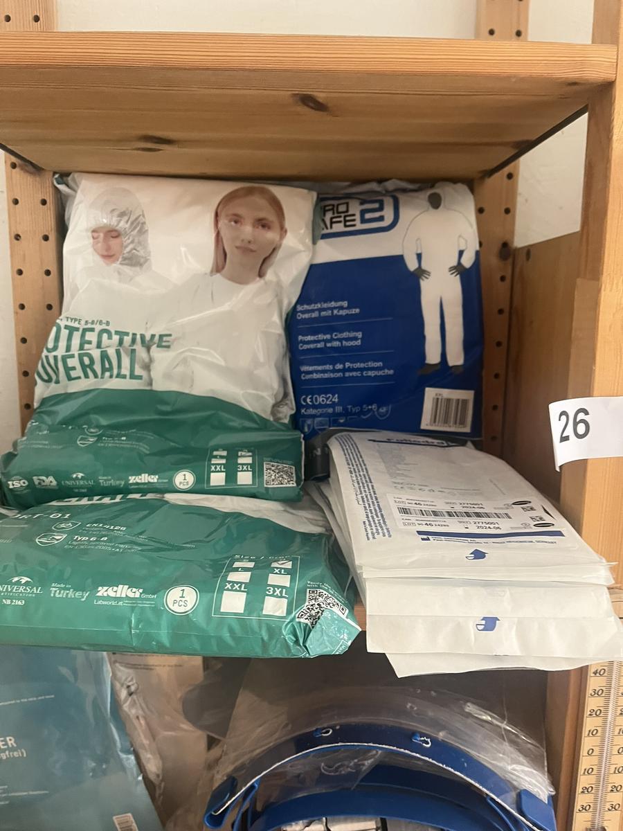 Regalinhalt Schutzbekleidung